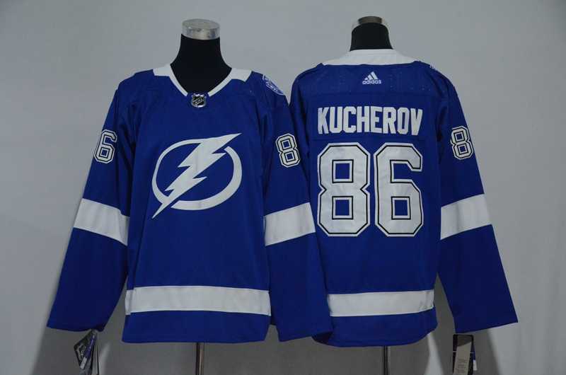 Youth Tampa Bay Lightning #86 Nikita Kucherov Blue Adidas Stitched Jersey